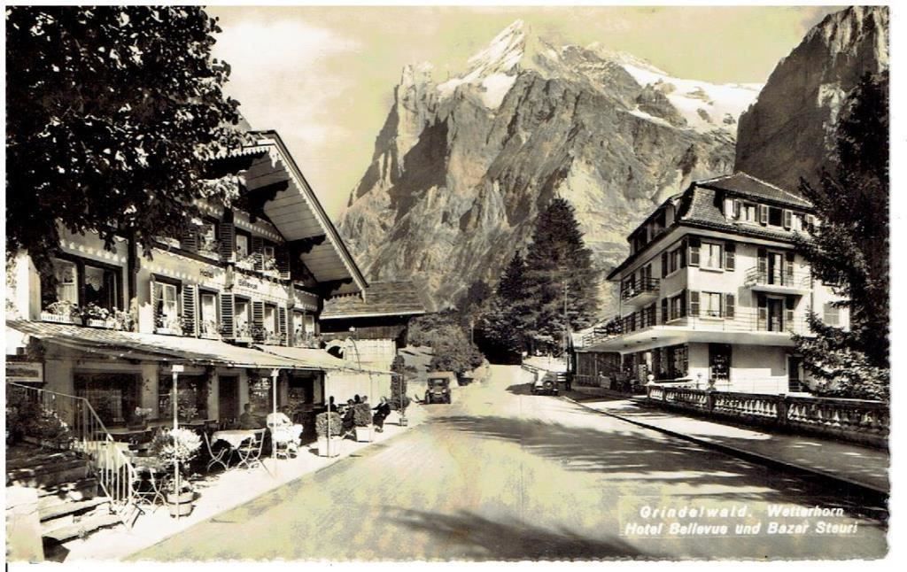 Ansichtskarten: Grindelwald, 1955 – Gebraucht aus Flims - Dorf von Stagediver