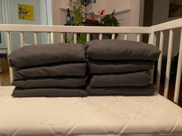 12× Fixleintuch 90x200 cm Baumwolle dunkelgrau – ZS sehr gut