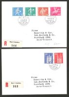 3 FDC mit Nr. 355L - 367L, KP 600.--