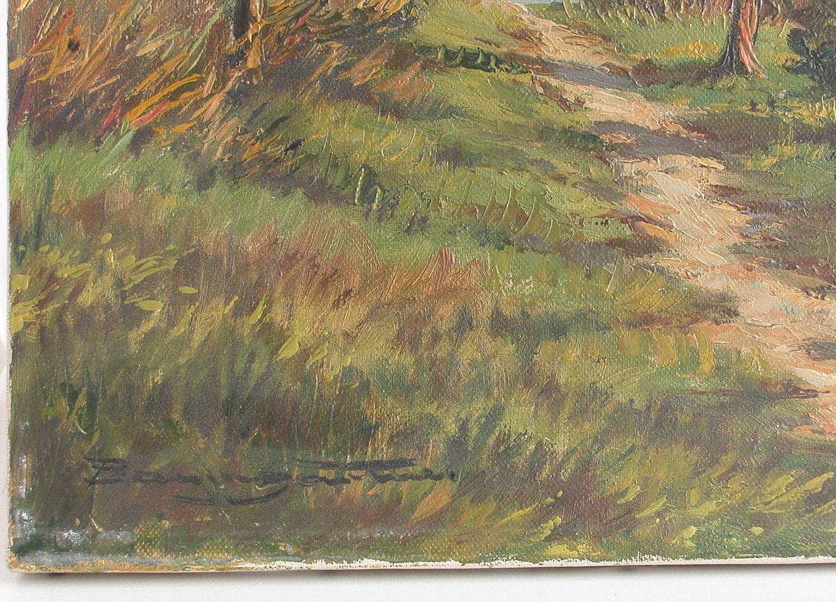 Gemälde: Oel-Gemälde Schweizer Landschaft um 1952 – Gebraucht aus Oberwil BL von Klang 1