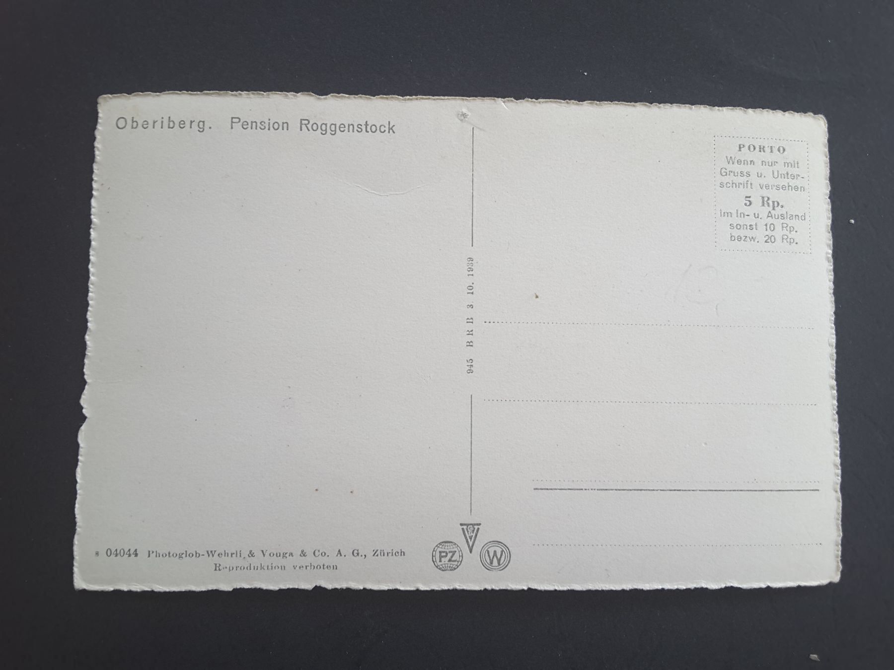Cartoline postali: AK Oberiberg/Pension Roggenstock – Usato da Reichenburg venduto da Pipo-67 1