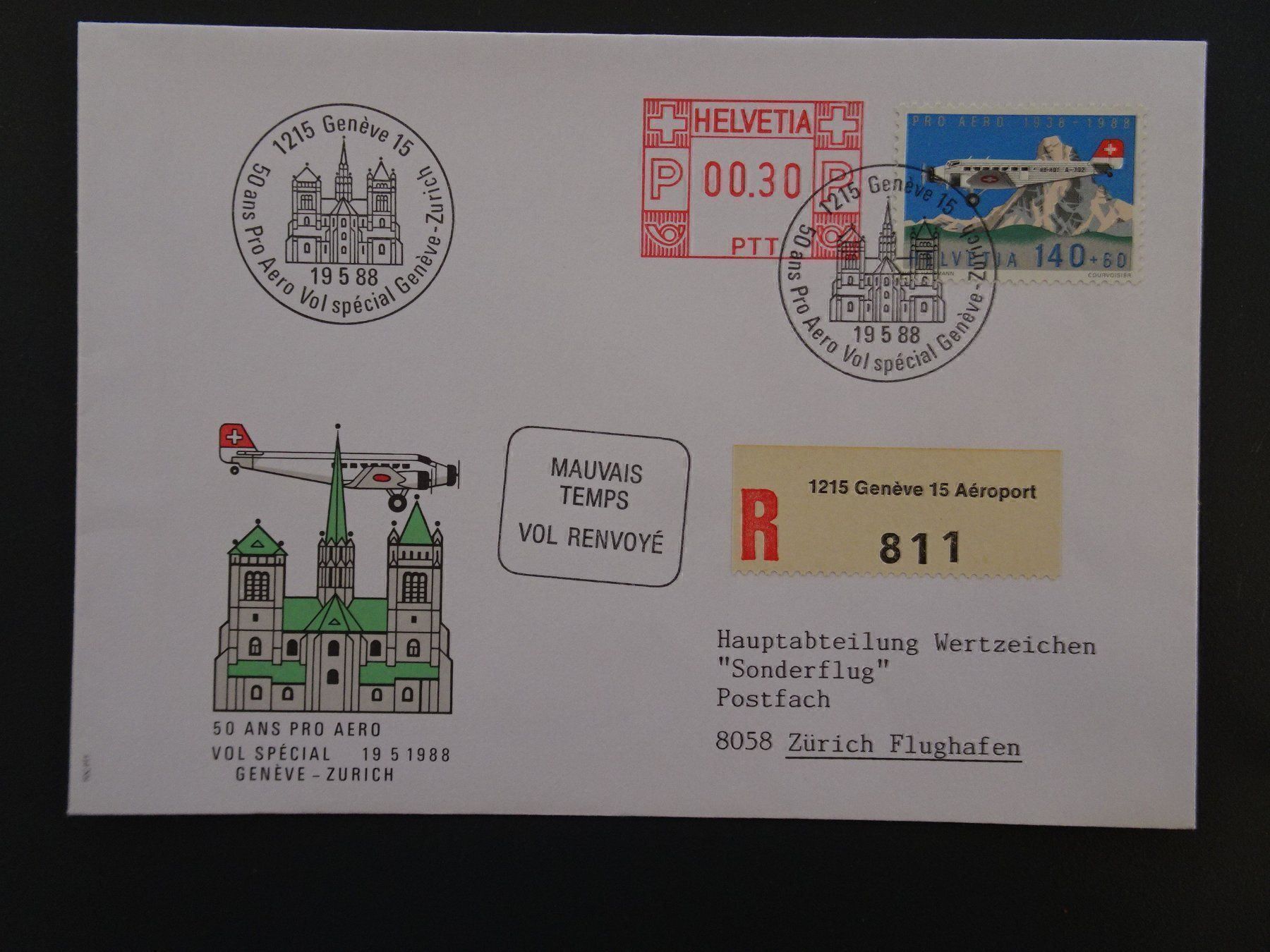 Alle Briefmarken: Jubiläumsflug 1981 – Gebraucht aus Aadorf von Chnorli-Furz 1