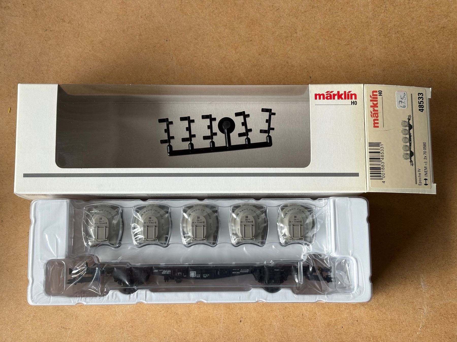 Märklin Modellini di ferrovie: Marklin 48533 Behältertragwagen – Nuovo e nell'imballaggio originale da Hauterive NE venduto da eriamch