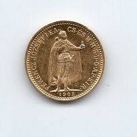 (854) Ungarn, 10 Kronen 1905, stehender Kaiser, Super, stgl