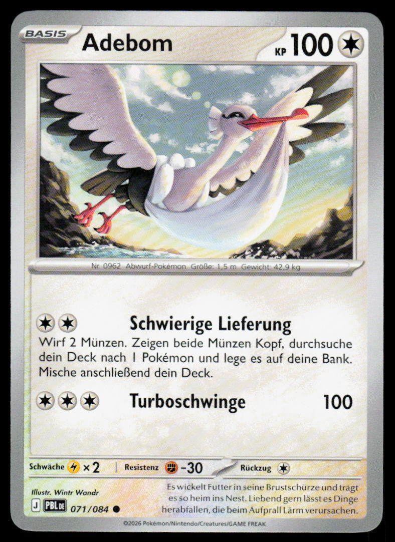 Pokémon Carte collezionabili: Pokemon Adebom 071/084 – Usato da Herisau venduto da Pokemon2025