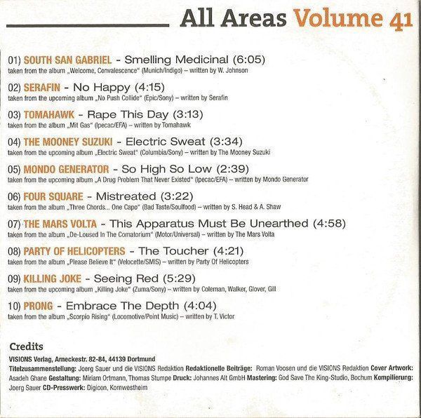 CD: All Areas Volume 41 F15 – Usato da Sessa venduto da fraenklishop 1