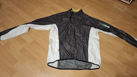 Laufjacke Löffler grau weiss Reissverschluss Grösse L