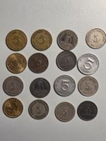 Konvolut 16 Stk. 5 Pfennig Münzen Deutschland +Deutsch Reich