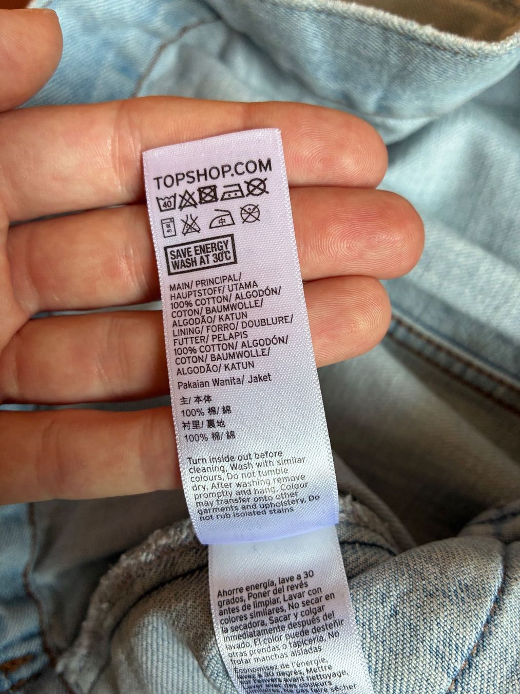Topshop Giacche: Jeansjacke, hellblau, Grösse 38 von TopShop – Usato da Basel venduto da eva_9dtf 5