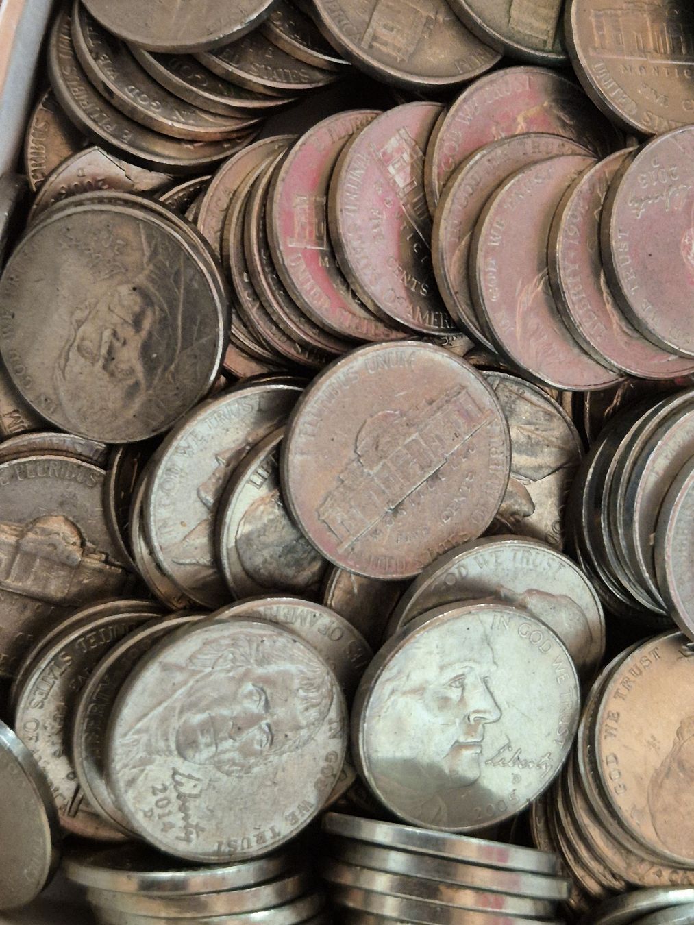 Tutti le monete: Über 2 Kg. Five Cents USA - div. Jg. – Usato da Mels venduto da Goldenfalcon 1