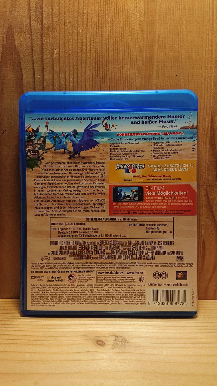Tutti i DVDs: RIO auf Blu-Ray – Usato da Wilderswil venduto da Exebub 1