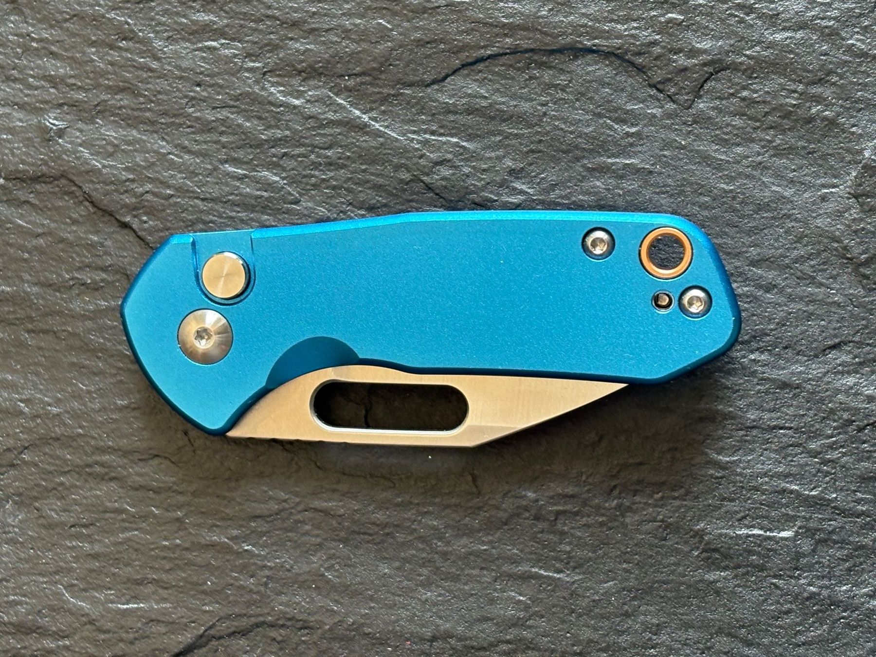 Coltelli tascabile: CJRB Mini Pyrite AR-RPM9 Alu Blue Button Lock – Nuovo e nell'imballaggio originale da Männedorf venduto da Rarin67 2