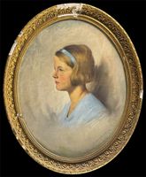 Ritratto di giovane donna, olio su tavola 1936