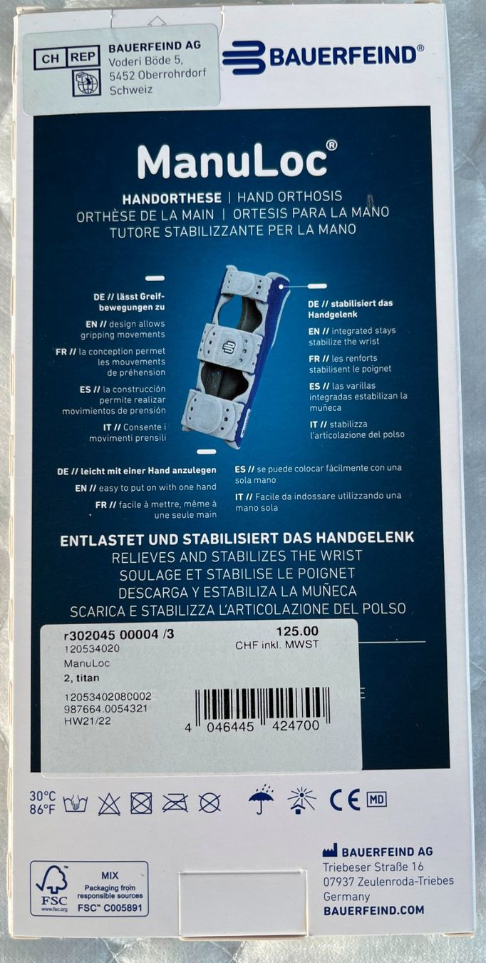 Attrezzature mediche: Handorthese  Bauerfeind  ManuLoc – Usato da Lützelflüh-Goldb venduto da Fresu8 3