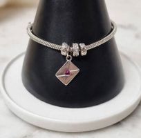 Bracciale tipo Pandora con ciondolo busta Nuovo
