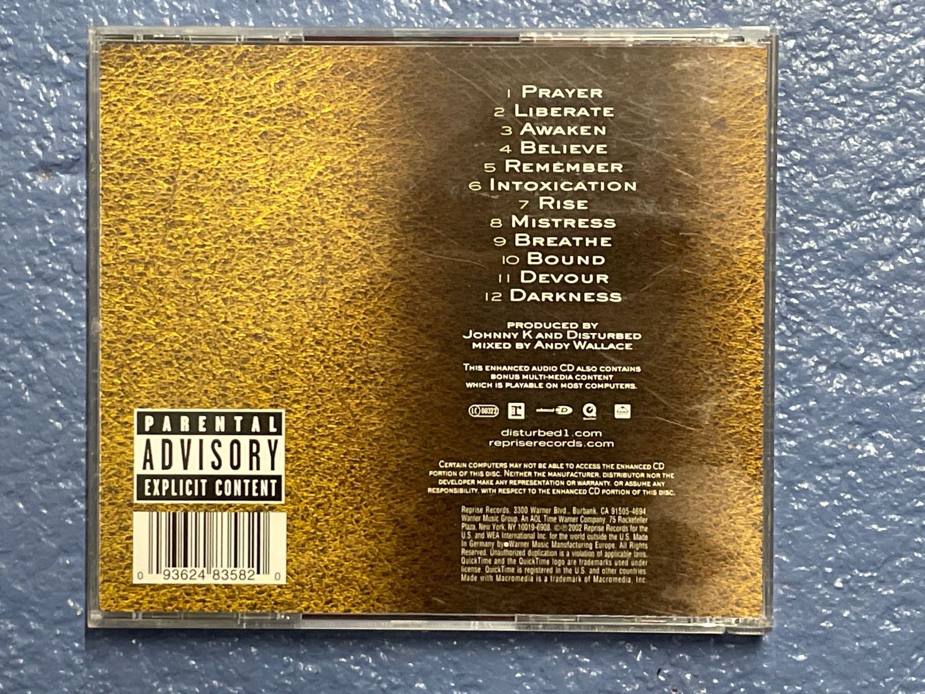 CD: [CD] DISTURBED - Believe (2002) – Usato da Frasnacht venduto da DiskSelection 1