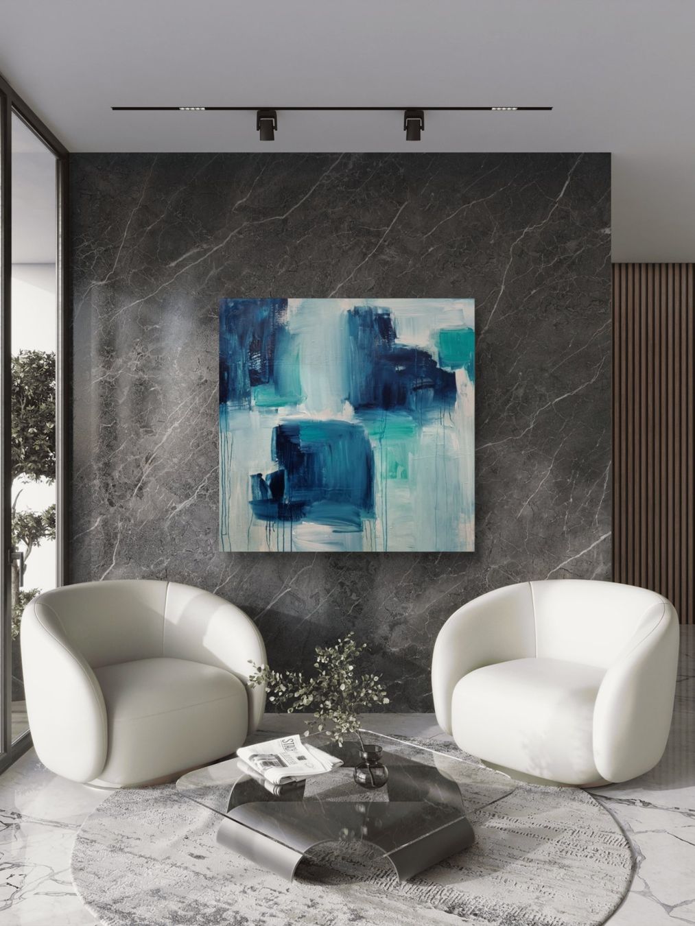 Tableaux: Originales abstraktes Bild 90x90cm – Neuf (Voir description) à Urdorf par Contra8 2