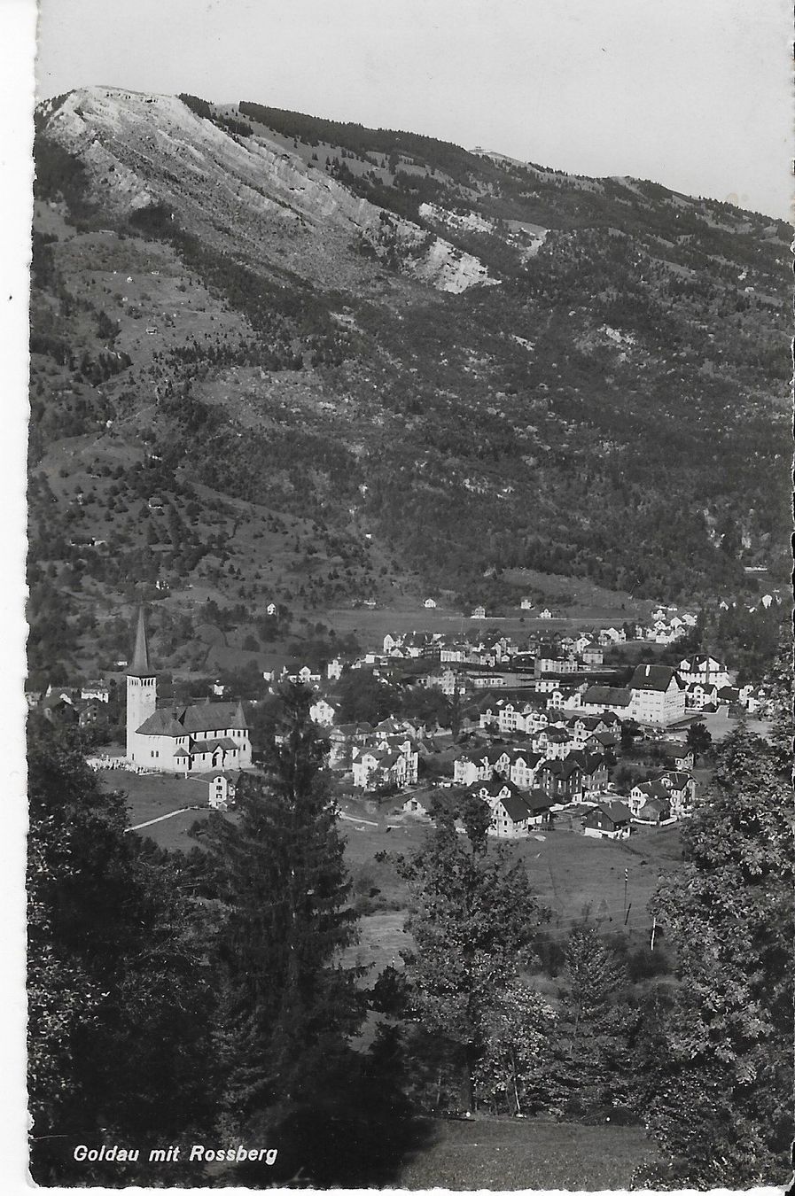 Ansichtskarten: Goldau mit Rossberg – Gebraucht aus Altstätten SG von alpalfa
