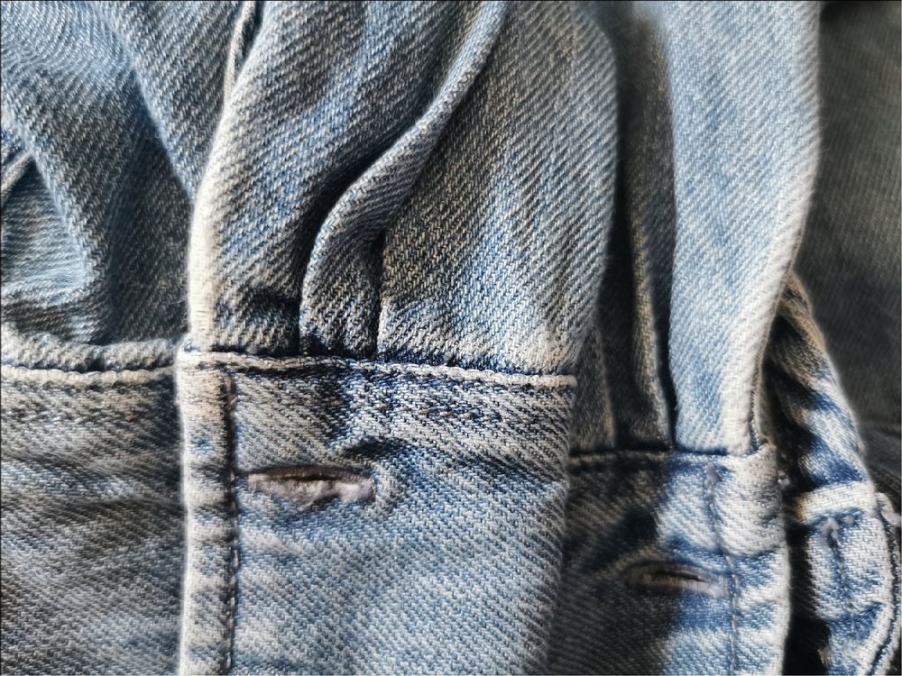 Ärmellose Blusenjacke und lange Jeansbluse M (Gebraucht) in