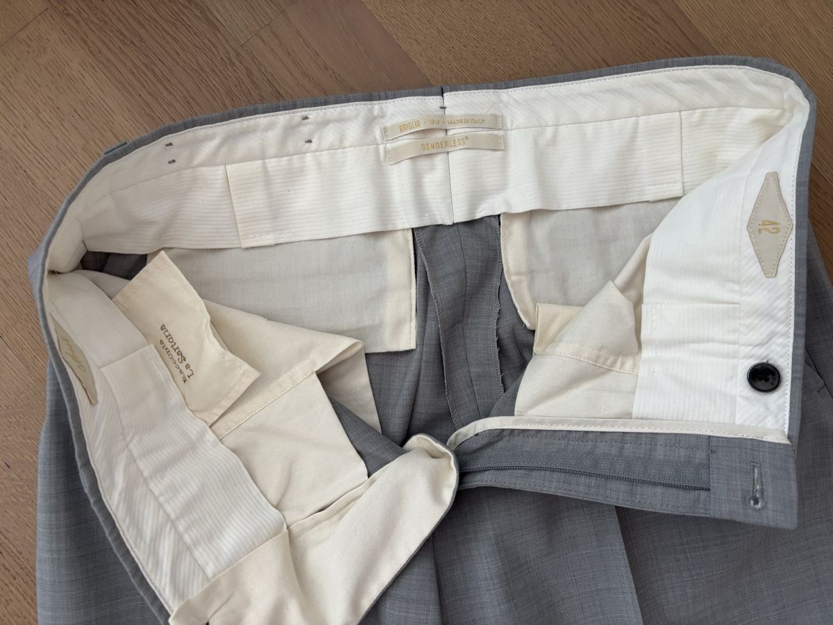 Pantaloni: Briglia Hose, unisex, hellgrau, 42 – Nuovo (secondo la descrizione) da Luzern venduto da Magda1914 2