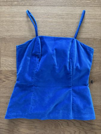 Samt Top in Royal Blau