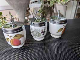 3 Royal Worcester Eggcoddler Eierkocher