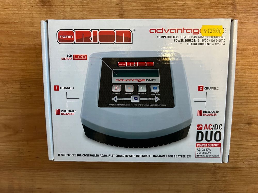 Caricabatterie LiPo/LiFe/NiMH Orion Advantage Clubman Lipo Edition