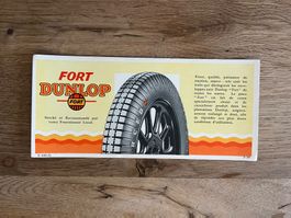 Vintage DUNLOP FORT Reifen Werbung Prospekt 50er Jahre Deko