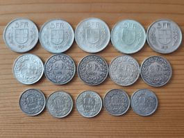 CH-Silbergeld Zustand/Jahrgänge gemäss Bilder