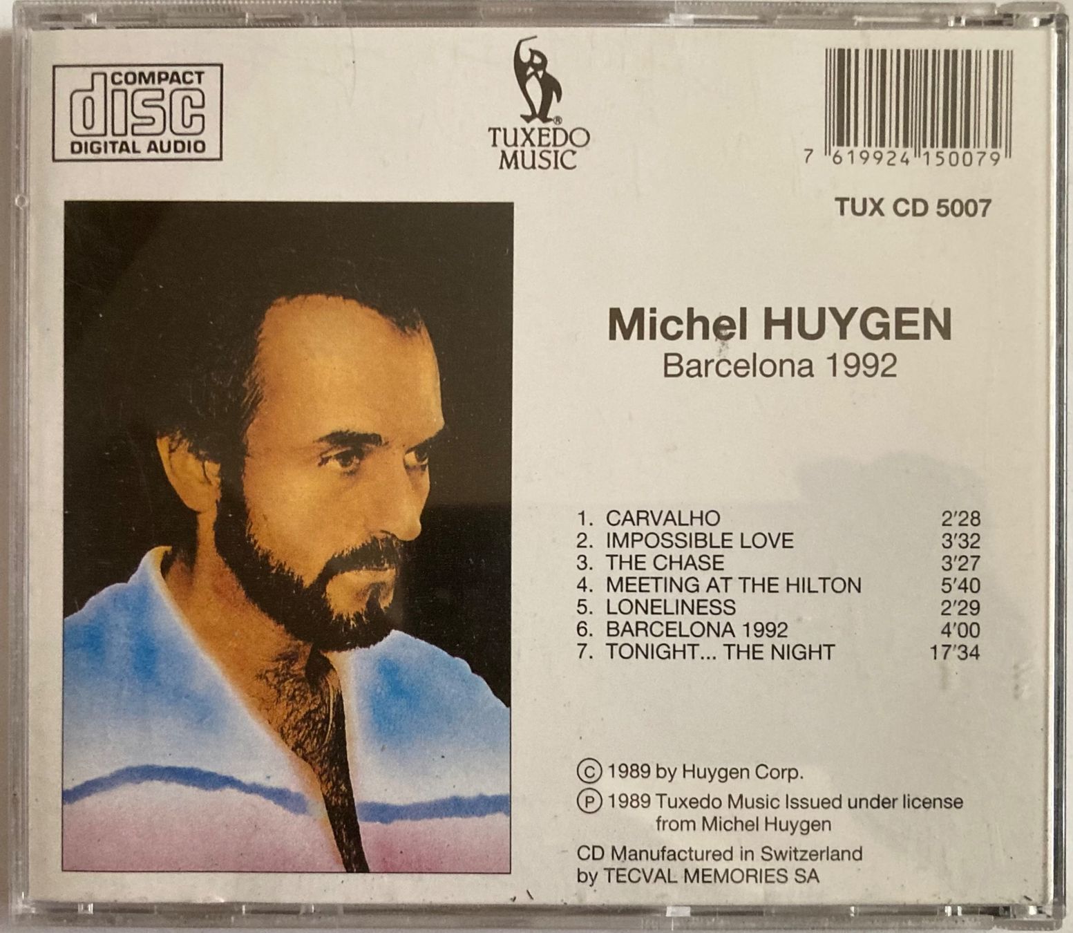 CD: MICHEL HUYGEN - BARCELONA 1992 – Usato da Poliez-Pittet venduto da Newtown-Records 1