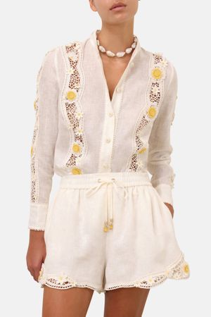 Zimmermann Linen Shorts Newest Collection