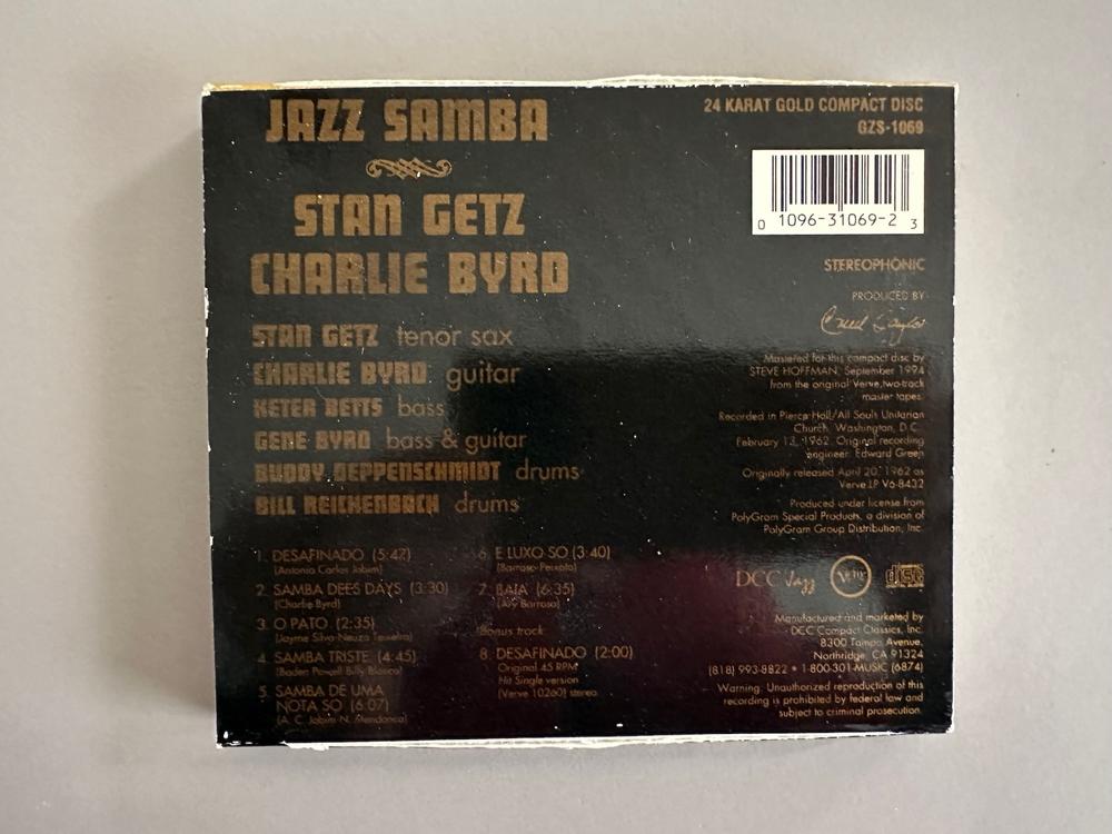 DCC Stan Getz Charlie Byrd Jazz Samba-