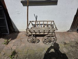 Holzwagen, Handwagen, Leiterwagen, antik, Vintage. Top!