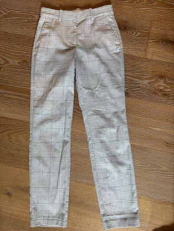 H&M Stoffhose, Gr. 36, hellgrau kariert - ideal für Herbst!