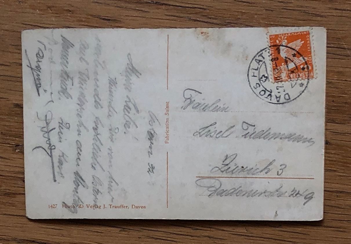 Cartoline postali: Ansichtskarte bei DAVOS vor 90 Jahren, ab 1.-- – Usato da Lufingen venduto da Rac0 1