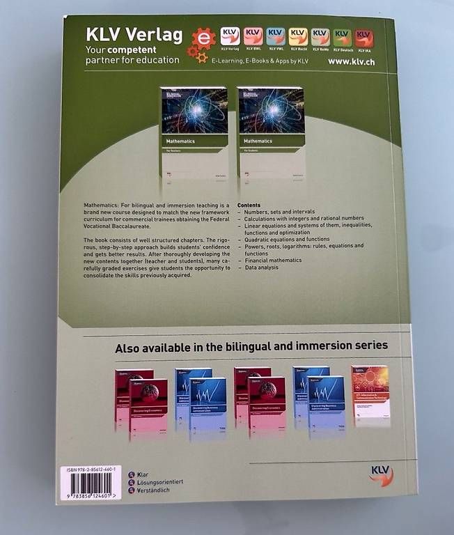 Livres: Mathematics - For Bilingual and Immersion Teaching – Neuf (Voir description) à Wallisellen par ziz_p2v6 1