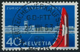 1953 - Zürich Flughafen - Ersttag Voll Stempel ET