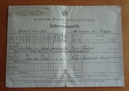 Zeugnis Städtische Berufsschule Leipzig 1922 Schneiderin