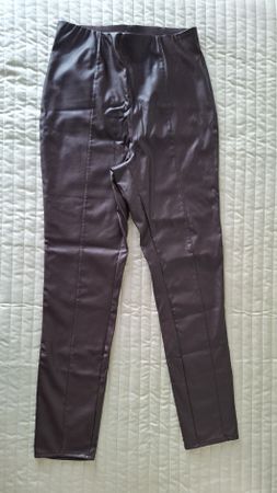 Kunstlederhose, Bordeauxrot, Gr. 38