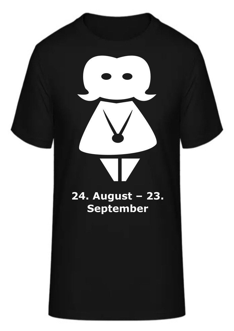 T-shirt: T-Shirt Sternzeichen Jungfrau – Nuovo e nell'imballaggio originale da Zürich venduto da HarlacherIT