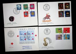 PRO PATRIA 4 FDC 1963 +1964+1981+1982. SBK 24.00 /T533