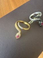 Thomas Sabo Ring Schlange Gold mit Steinen neuwertig