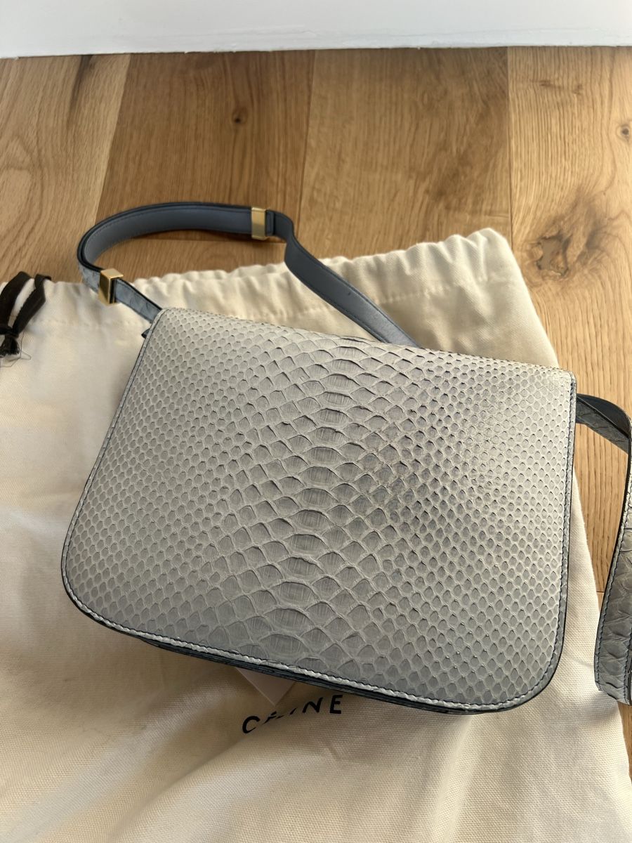Celine Sacs: Sac Celine box Python Bleu – D'occasion à Lutry par roxypoxy 1