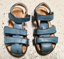 Ledersandalen, blau, unisex, Klettverschluss, Grösse 33