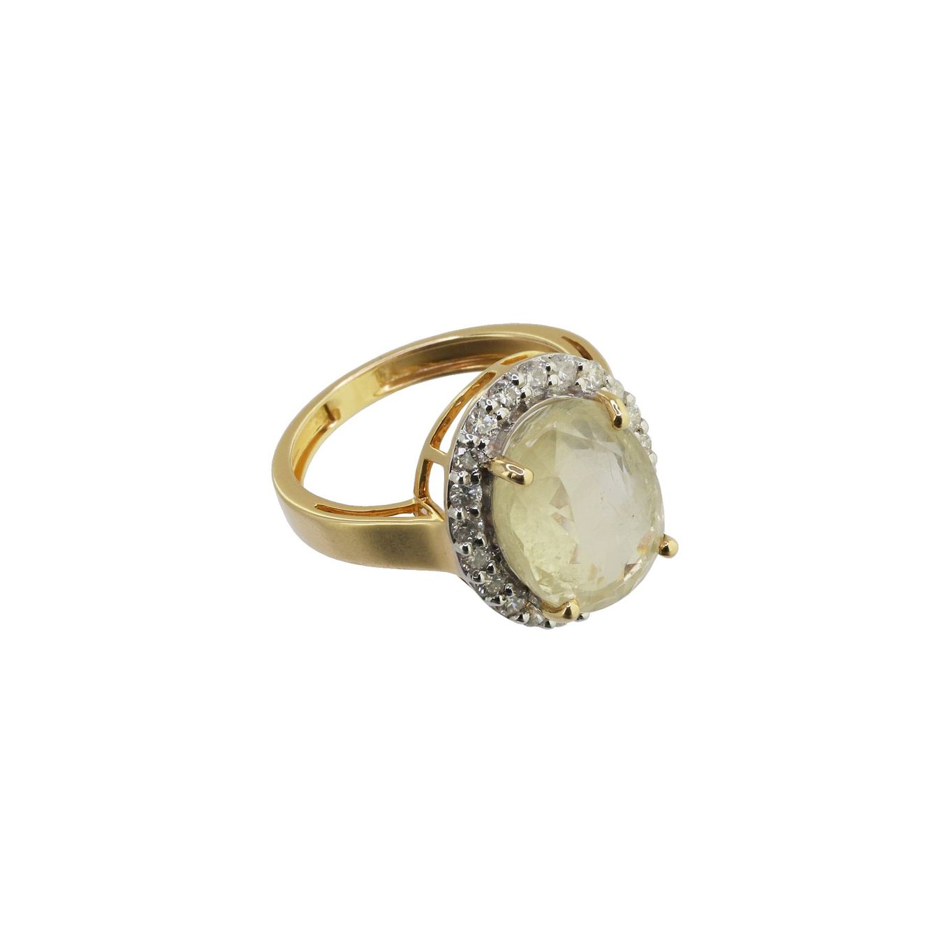 Anelli: Gelb-Saphir Diamant Ring – Usato da Zürich venduto da Vintage-Jewellery 2