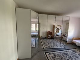 Eckkleiderschrank mit Spiegelfronten links und rechts guter 