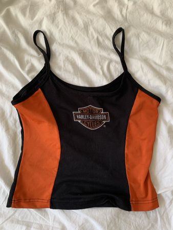 Harley Davidson Top Gr. S Schwarz-Orange 🧡 Sommer 😎 Cool