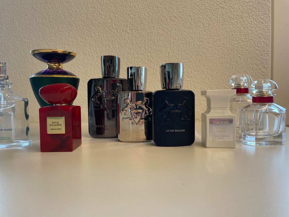 Leere Parfum-Flaschen (Armani, Parfums de Marly, etc.)