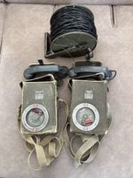Feldtelefon 50 Set Schweizer Armee mit Kabeltrommel
