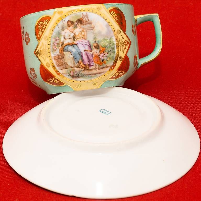 Tazze: Royal Vienna Teetasse mit Unterteller – Usato da Ascona venduto da ArtRomantica 1